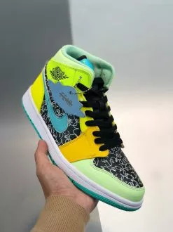 Air Jordan Shoes Sales Shop 39 Air Jordan 1 Mid SE Black/Auhora Green BQ6931-037 For Sale