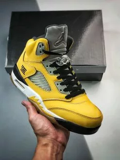 Air Jordan Shoes Sales Shop 31 Air Jordan 5 “Tokyo 23” Varsity Maize/Wolf Grey-Black 454783-701 For Sale