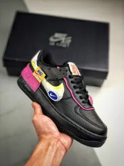 Air Jordan Shoes Sales Shop 23 Nike Air Force 1 “Shadow” Black/Limelight-Cosmic Fuchsia-White Purple