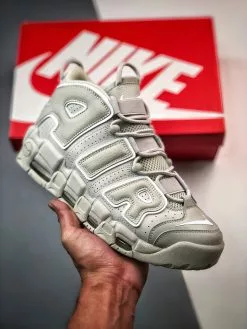 Air Jordan Shoes Sales Shop 21 Nike Air More Uptempo Light Bone/White 921948-001 For Sale